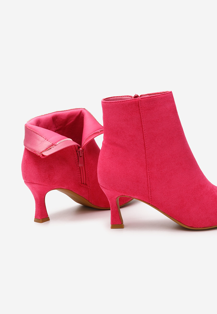 Botine cu toc subtire Kaina V2 fucsia