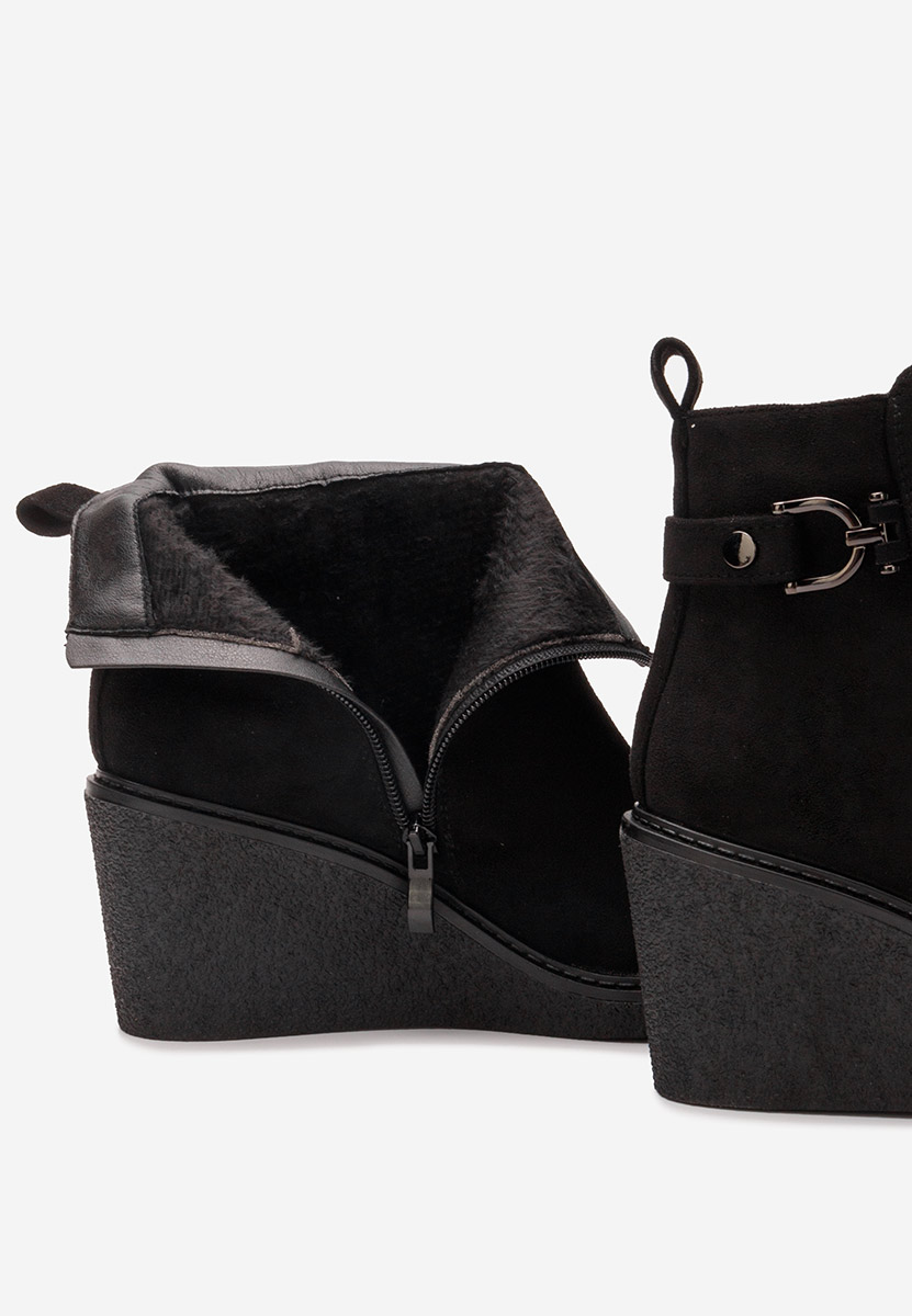 Botine cu platforma Darionna negre