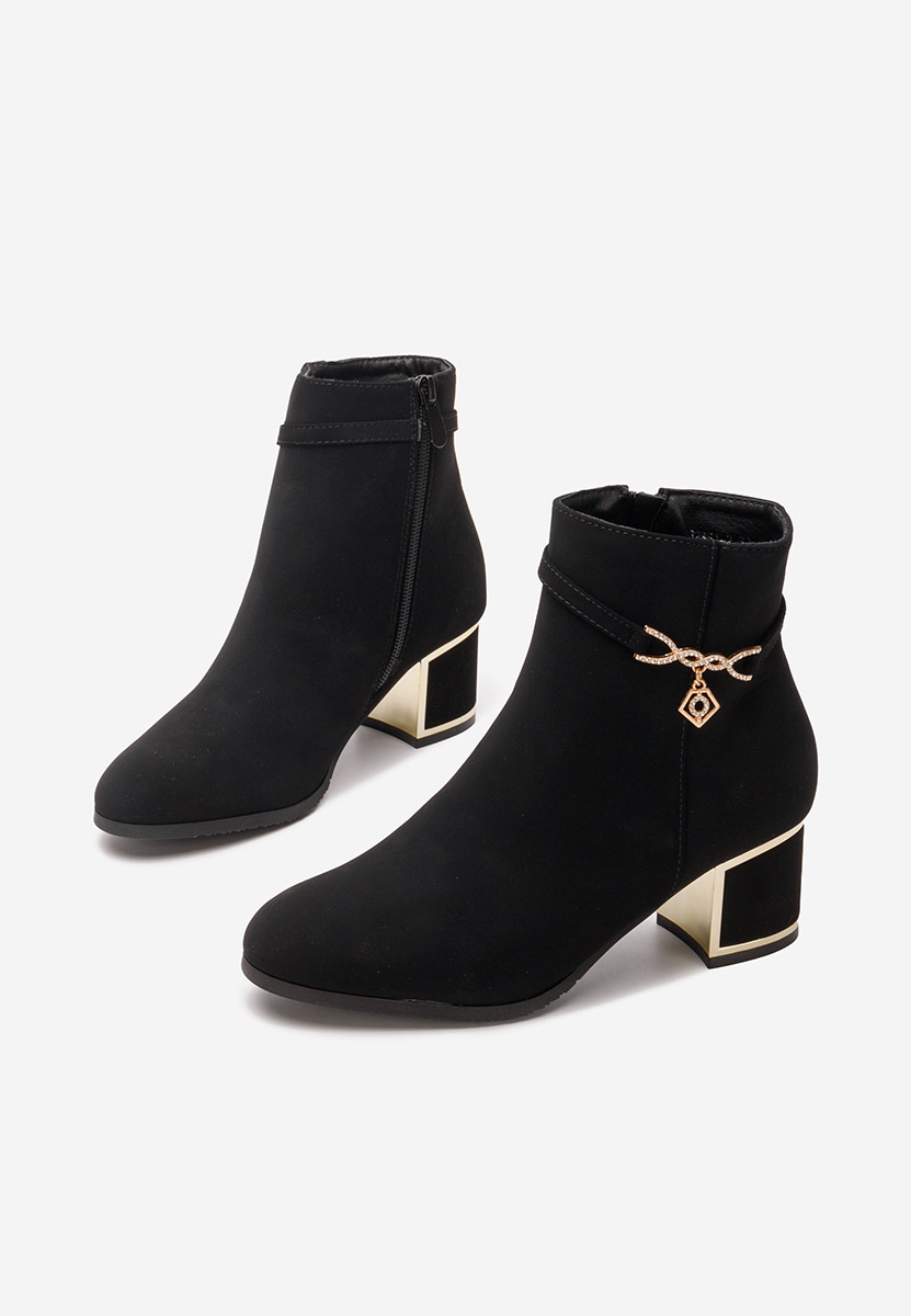 Botine elegante Rozie negre