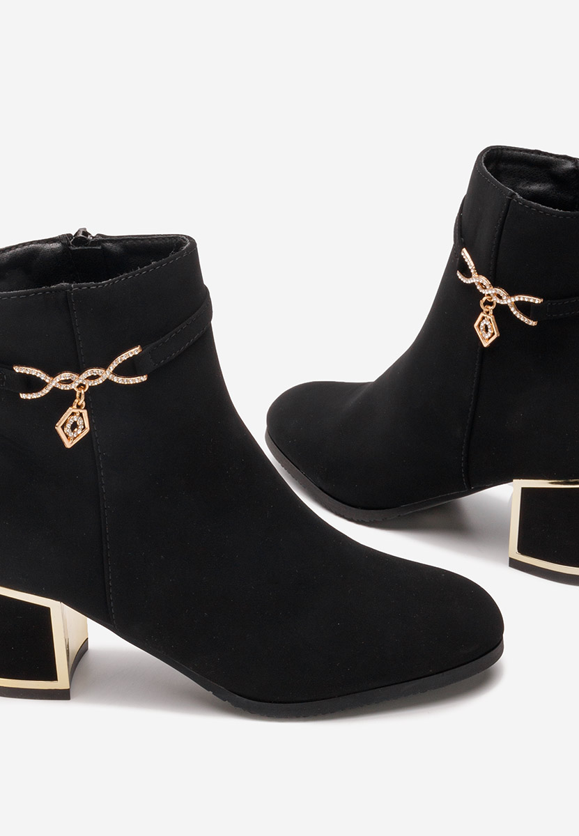 Botine elegante Rozie negre