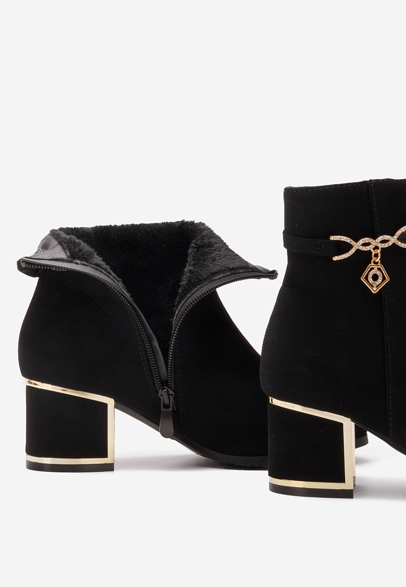 Botine elegante Rozie negre