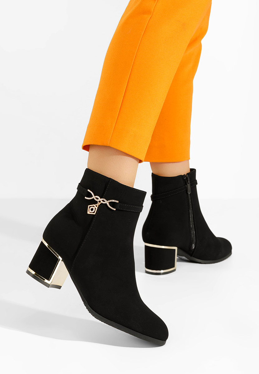 Botine elegante Rozie negre