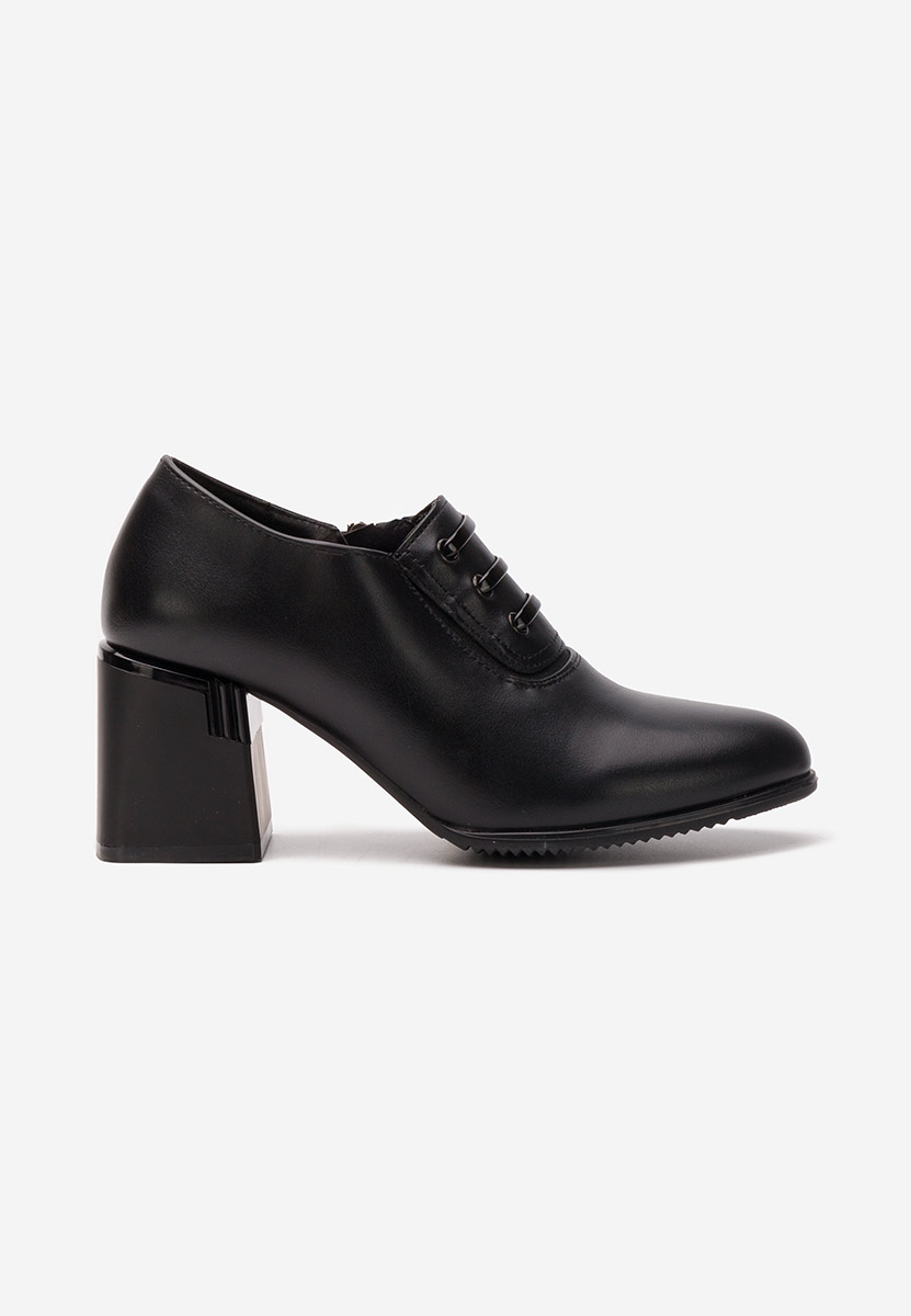 Pantofi cu toc gros Marleena negri