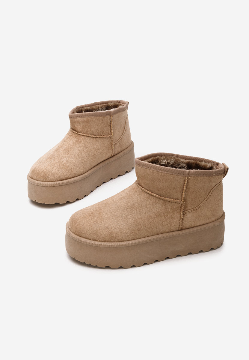 Cizme tip ugg cu platformă Savieda V4 kaki