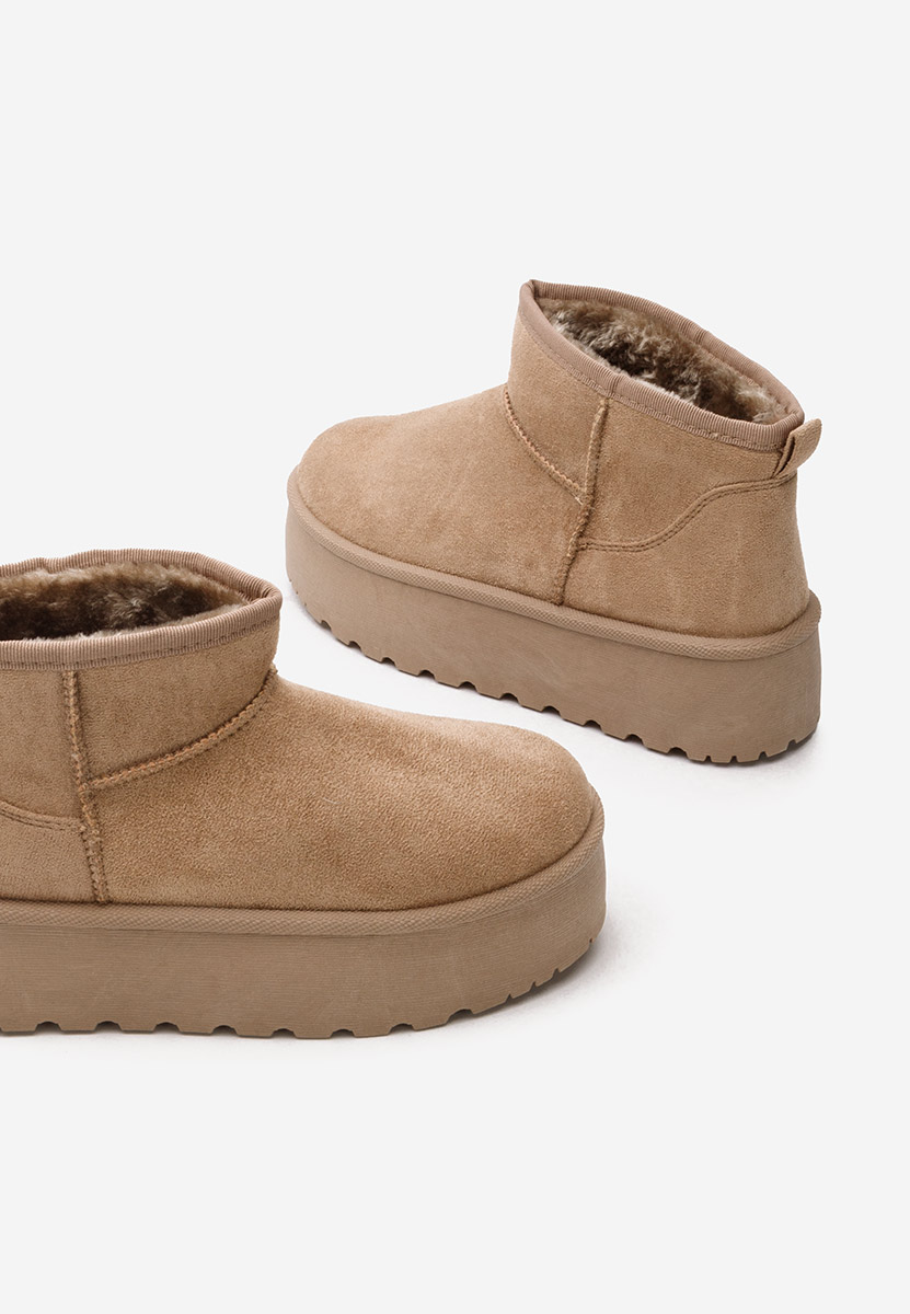 Cizme tip ugg cu platformă Savieda V4 kaki