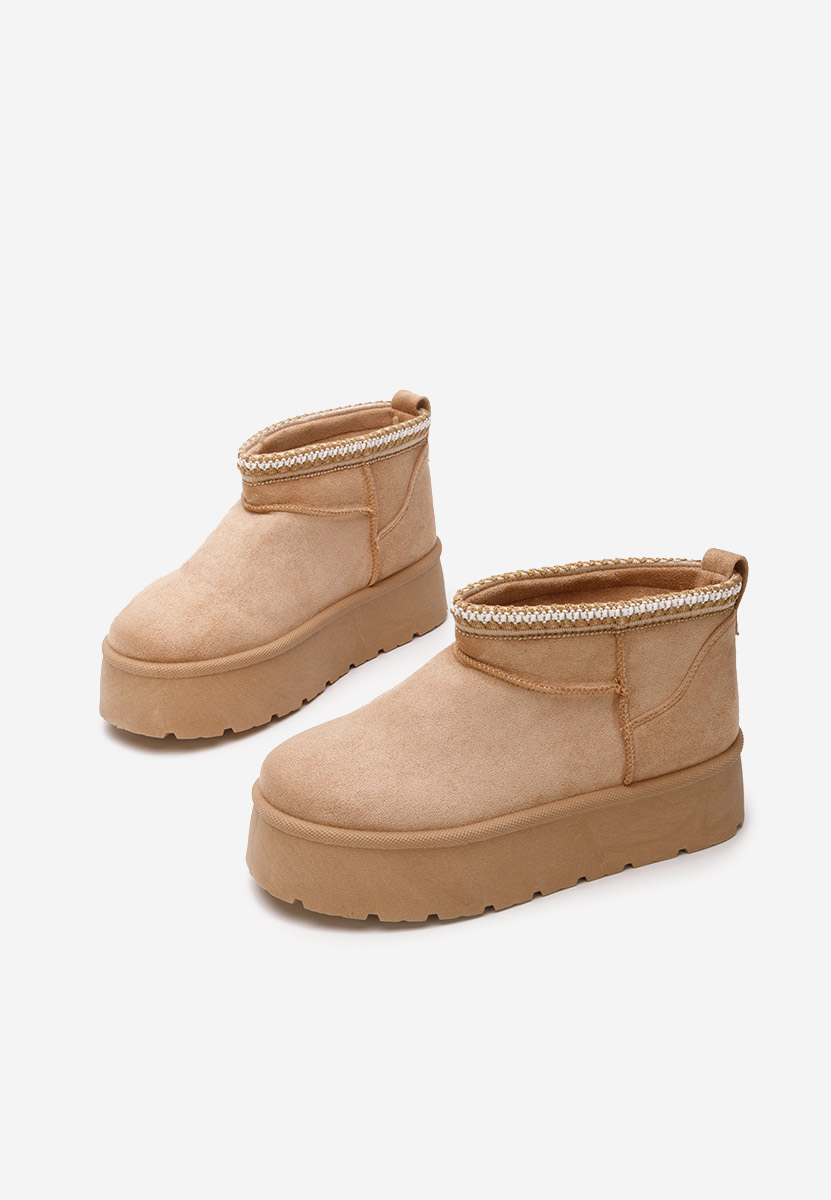 Cizme tip ugg Freija kaki