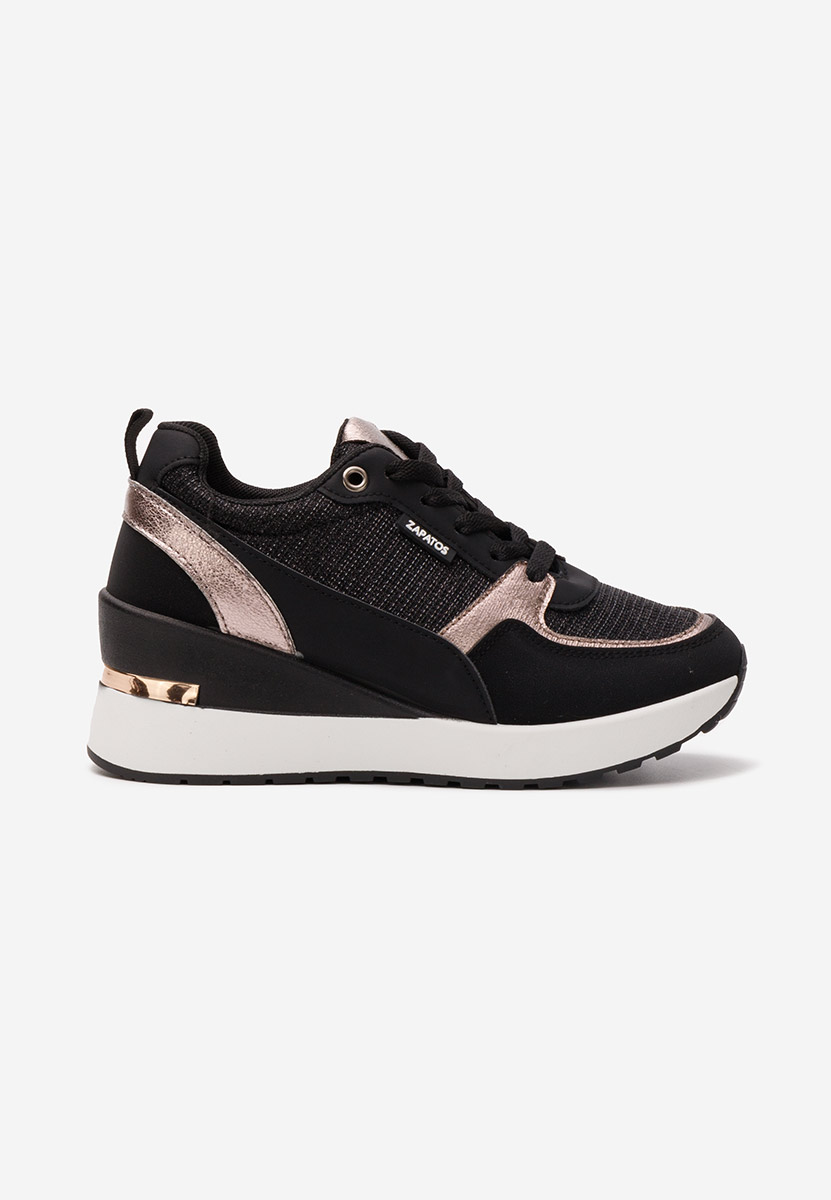 Sneakers cu platforma Zaneta negri