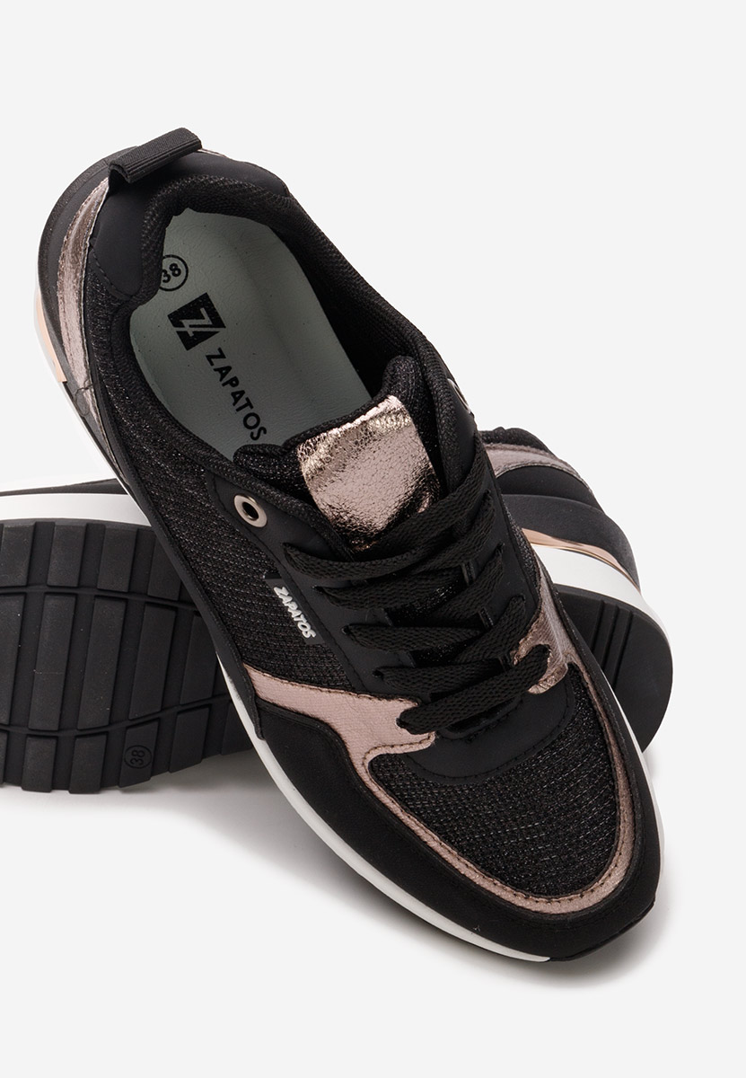 Sneakers cu platforma Zaneta negri