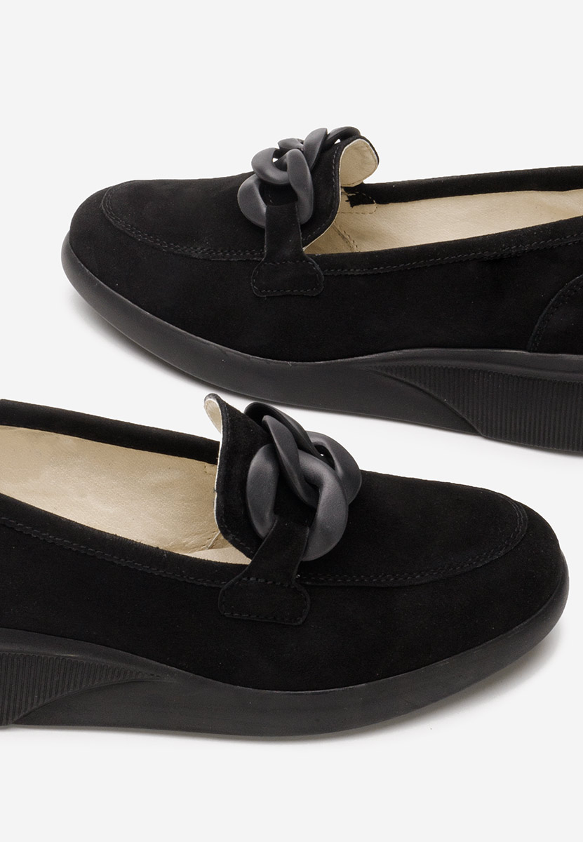 Mocasini piele naturala Leslie negri