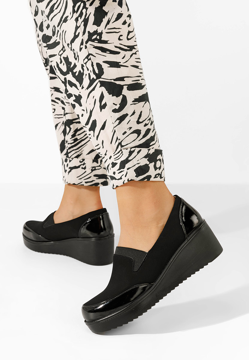 Pantofi cu platforma Belma negri Pantofi cu platforma Belma negri