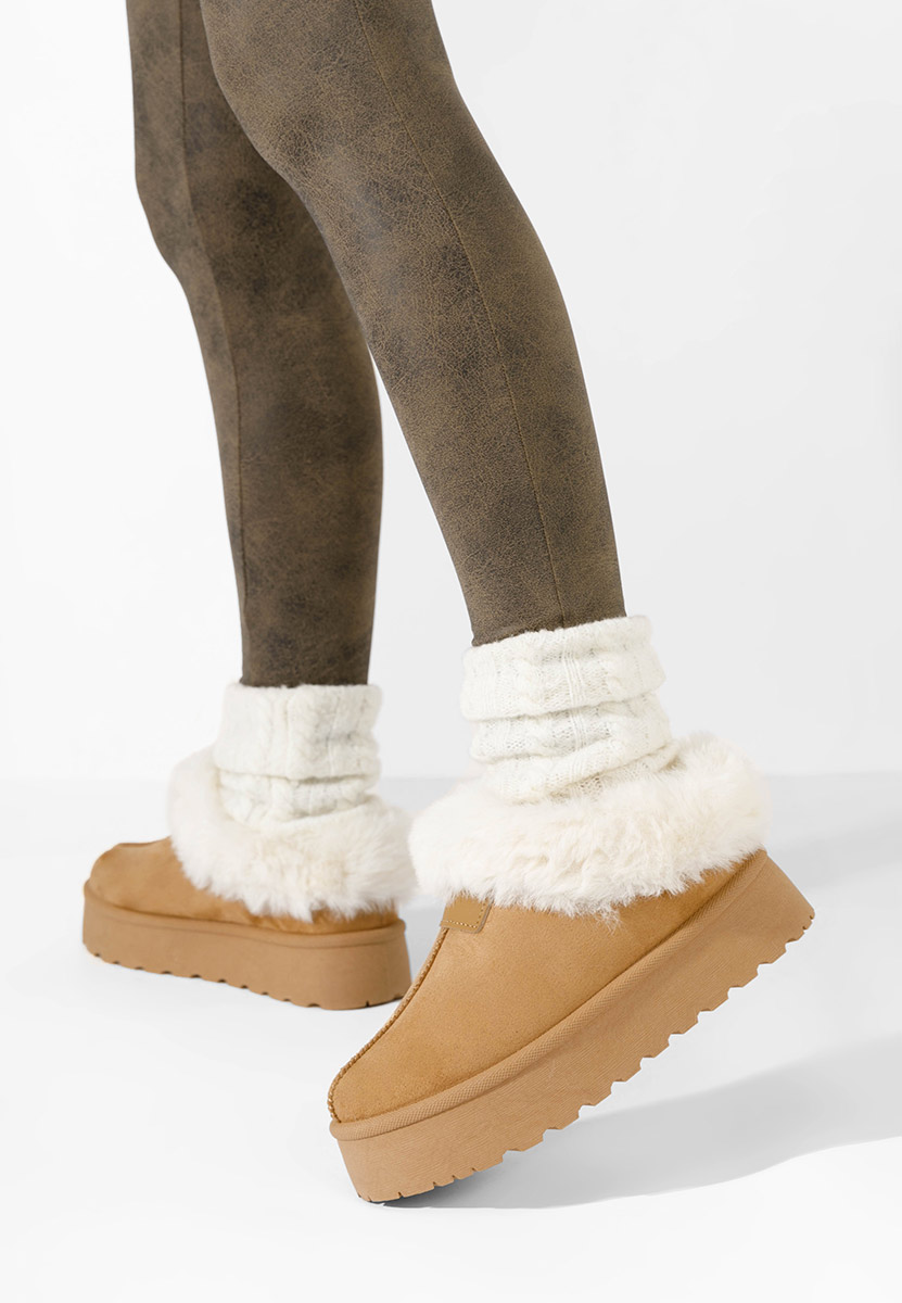 Ghete cu platformă Dorthea camel