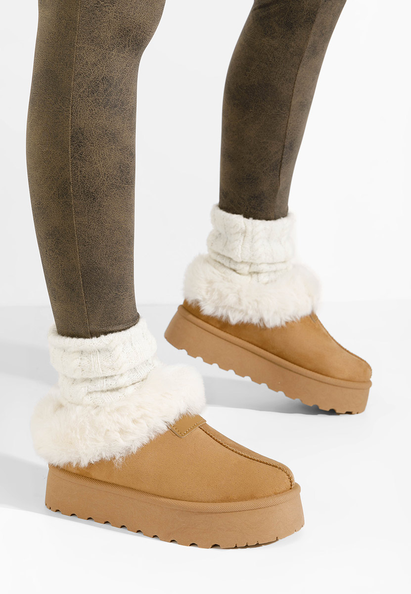 Ghete cu platformă Dorthea camel