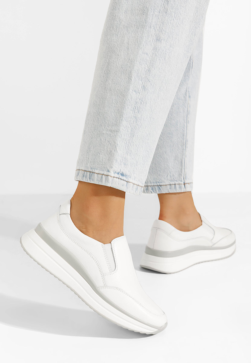 Pantofi casual damă Esmai albi