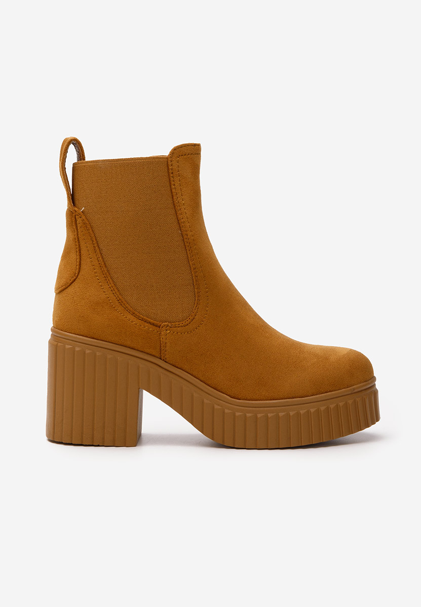 Ghete cu toc Isavella camel