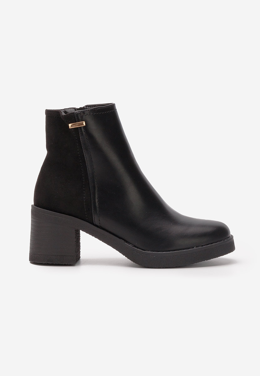 Botine cu toc gros Badria negre