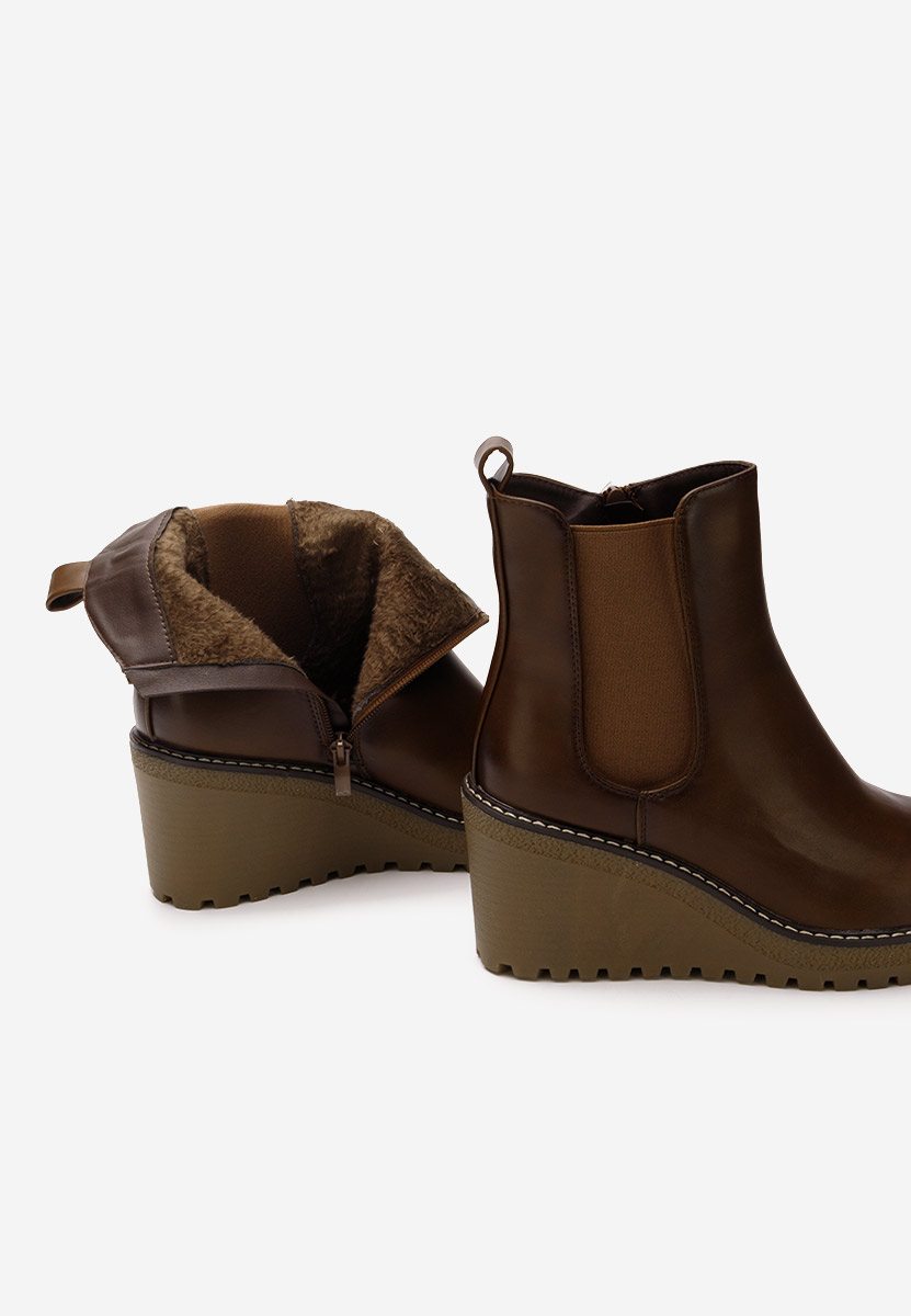 Botine cu platforma Aleisa camel