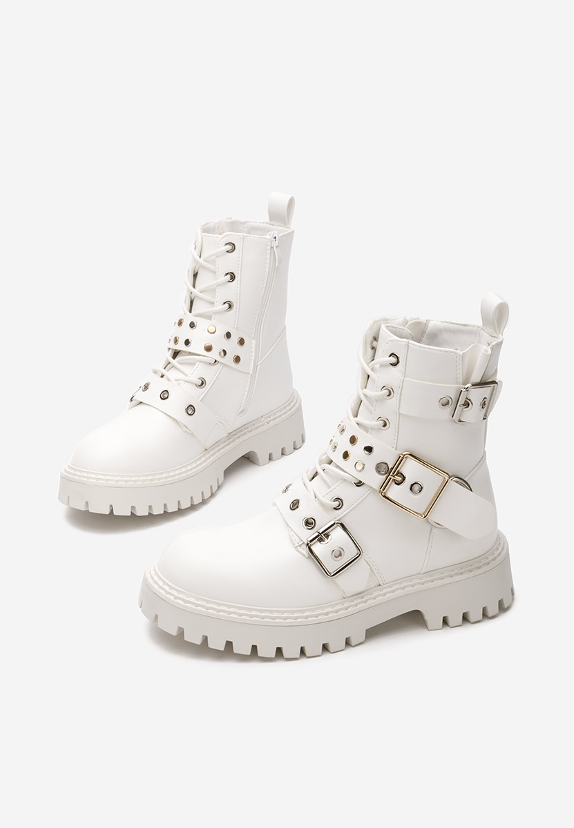 Bocanci dama rock Jestina albi