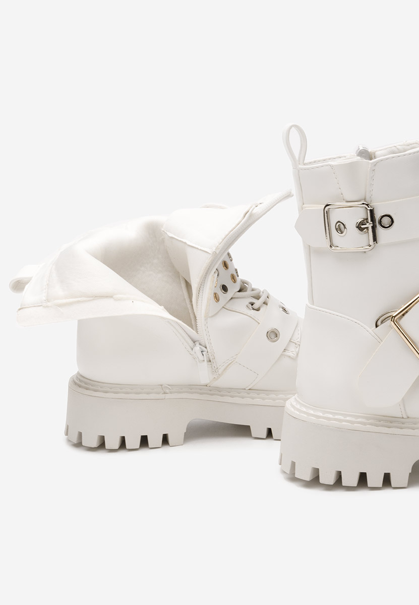 Bocanci dama rock Jestina albi