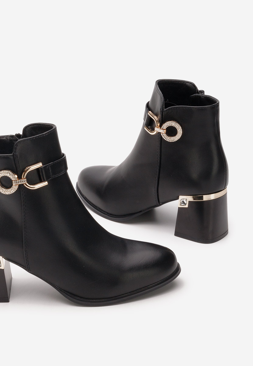 Botine cu toc Juelle V2 negre