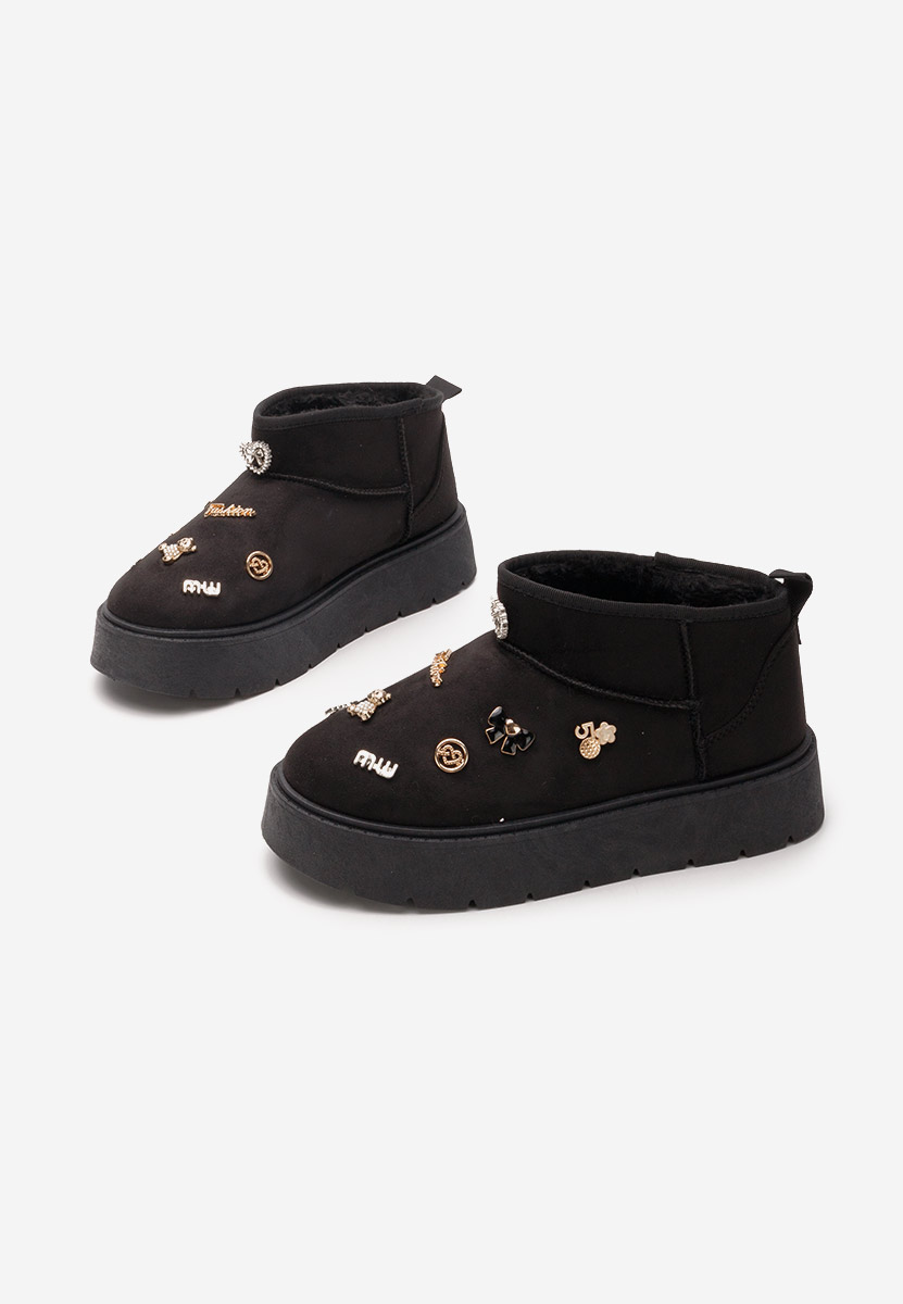 Cizme tip ugg Sanara negre