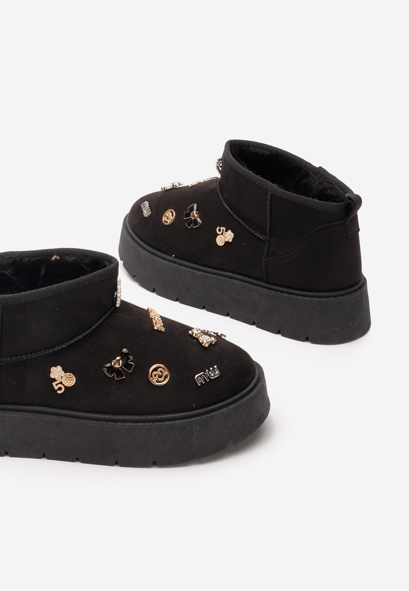 Cizme tip ugg Sanara negre