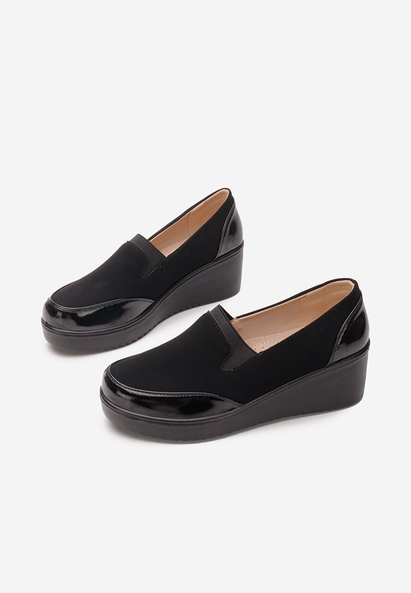 Pantofi cu platforma Belma negri Pantofi cu platforma Belma negri