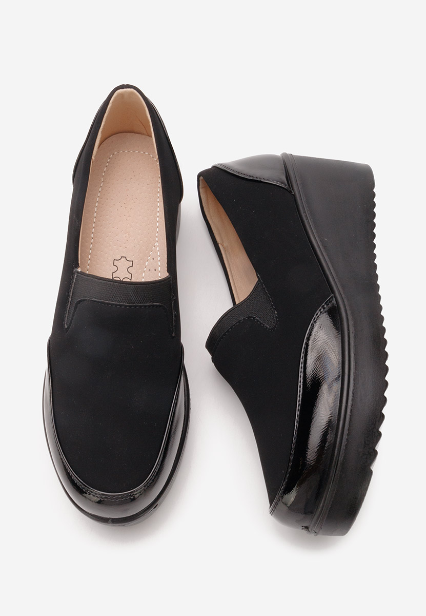 Pantofi cu platforma Belma negri Pantofi cu platforma Belma negri