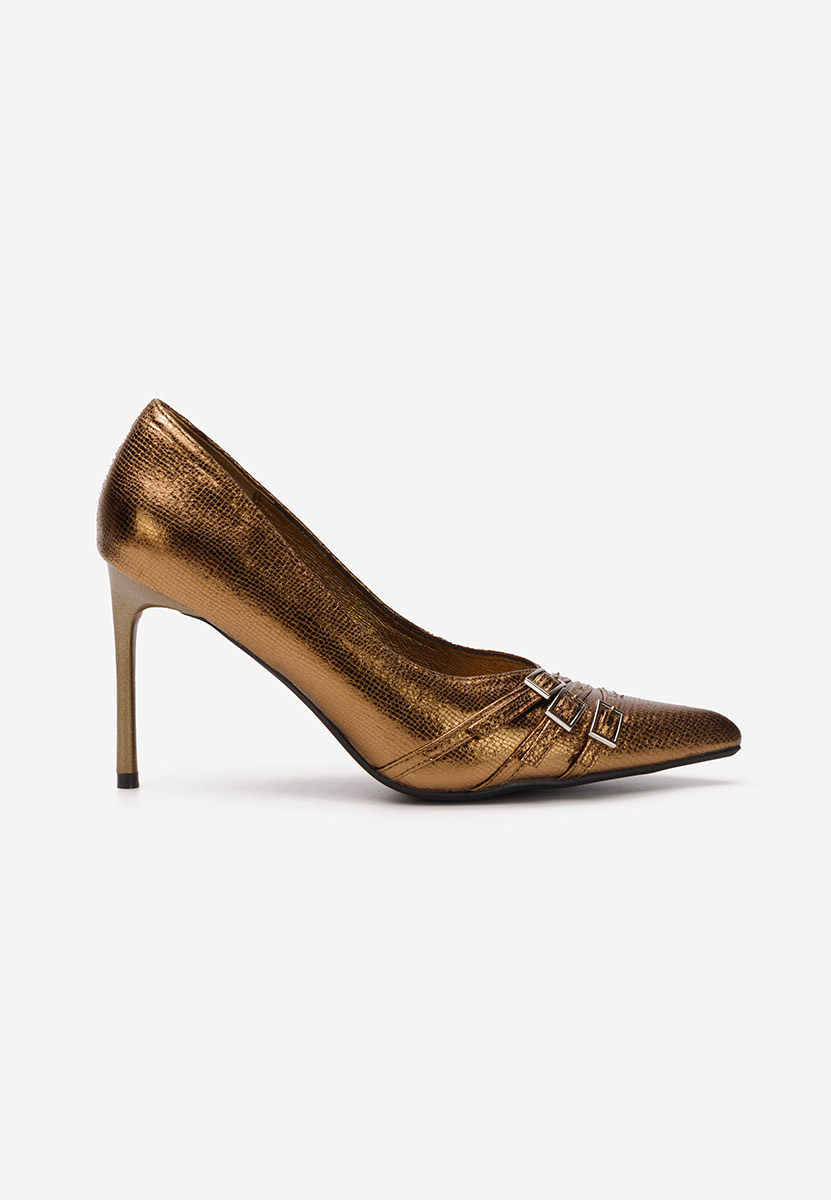 Pantofi cu toc stiletto Briana bronze