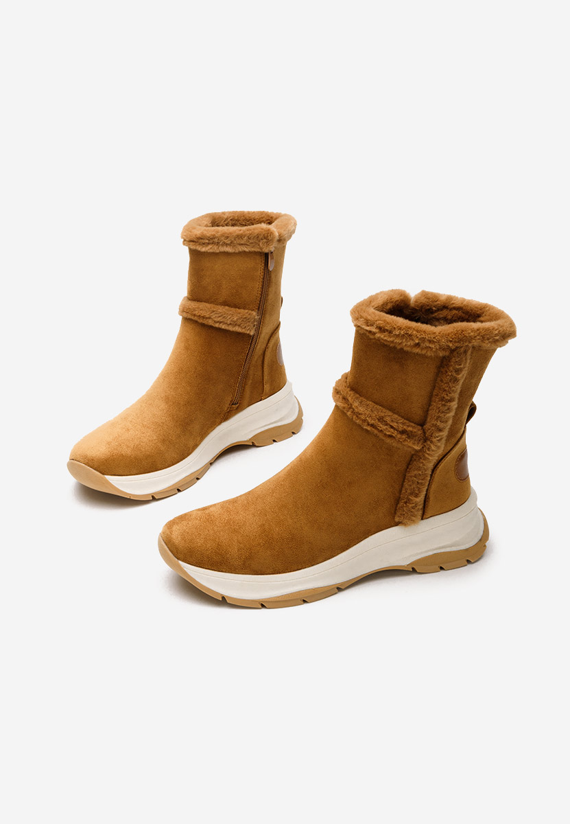 Ghete imblanite dama Overall camel