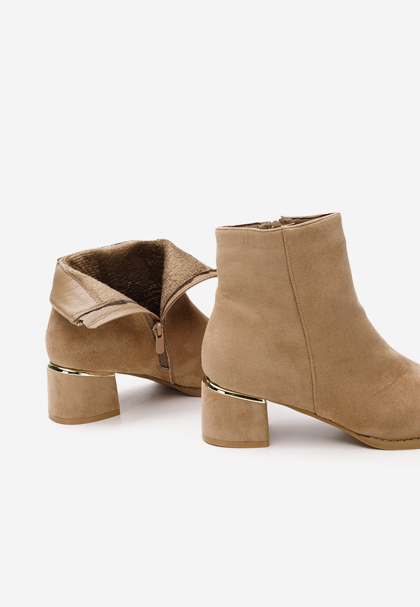 Botine cu toc gros Asevida kaki