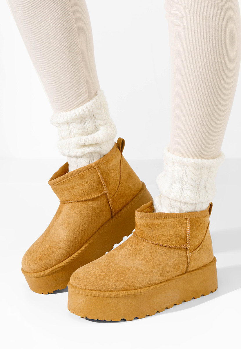 Cizme tip ugg Sesana camel