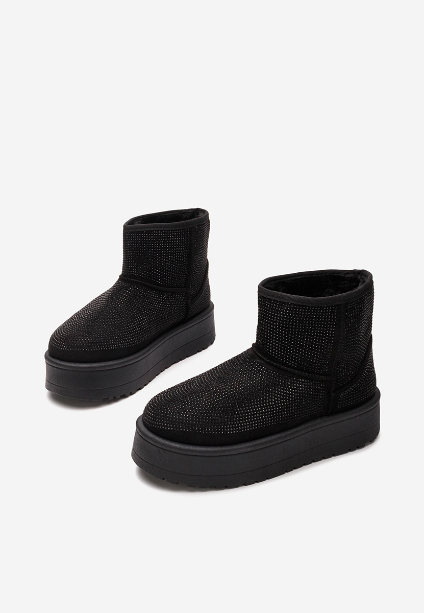 Cizme tip ugg Feyna negre
