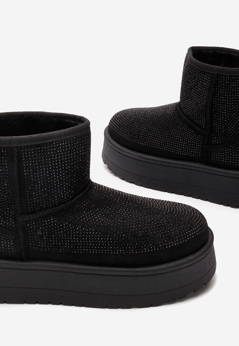 Cizme tip ugg Feyna negre