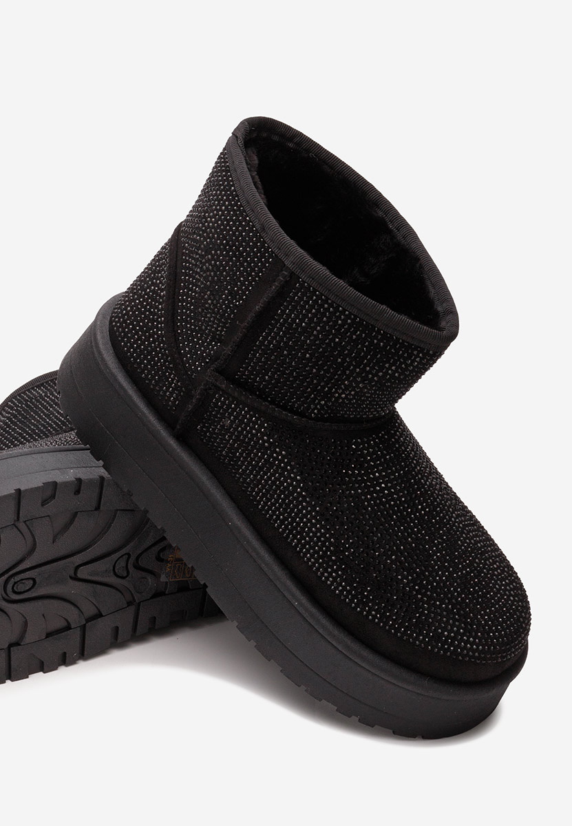 Cizme tip ugg Feyna negre