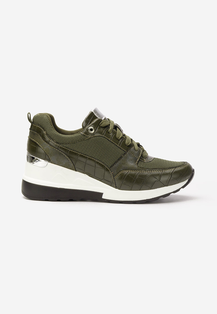 Sneakers dama cu platforma Alstoma verzi