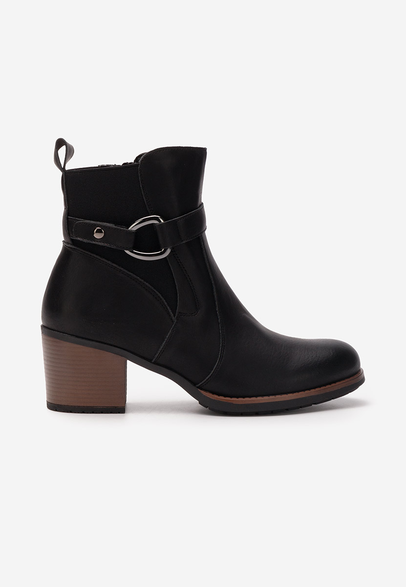 Botine cu toc gros Sureda negre