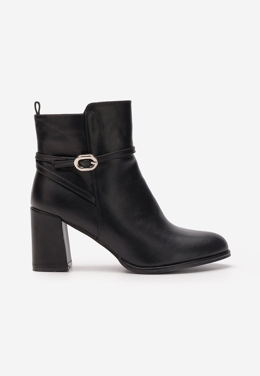 Botine cu toc gros Cherri V2 negre