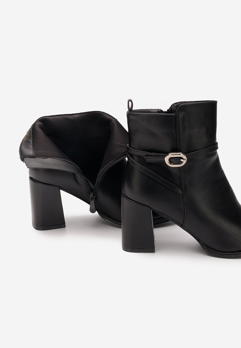 Botine cu toc gros Cherri V2 negre