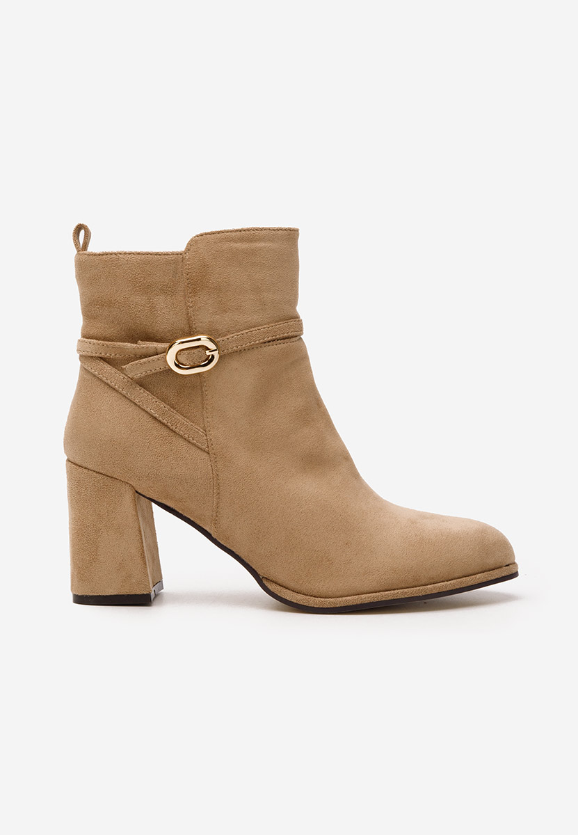Botine cu toc gros Cherri kaki