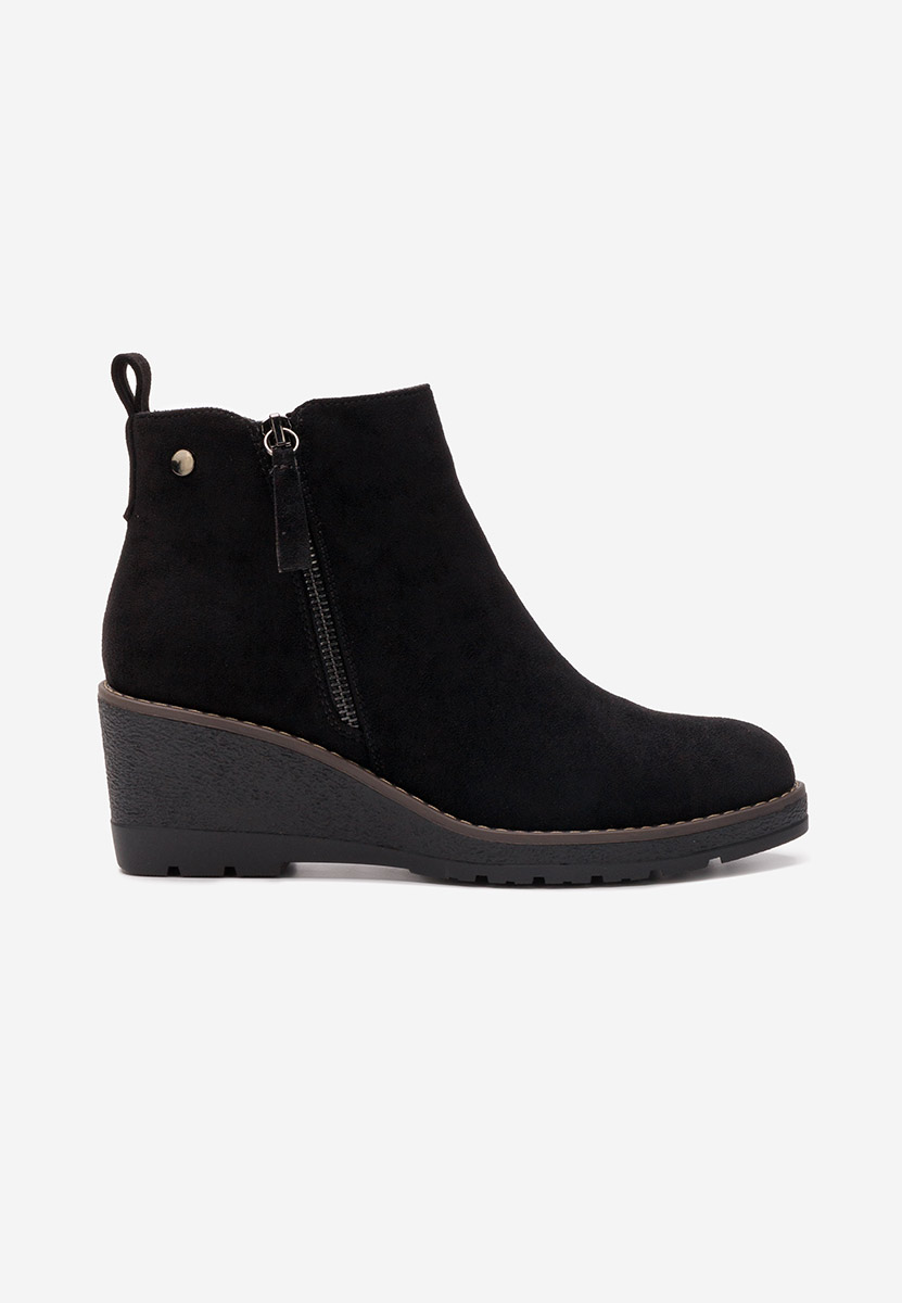 Botine cu platforma Ellen negre