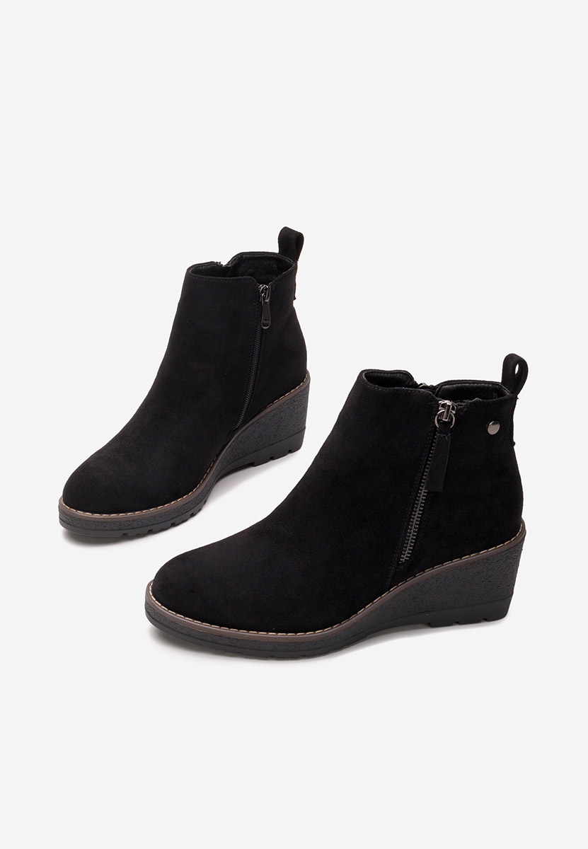 Botine cu platforma Ellen negre