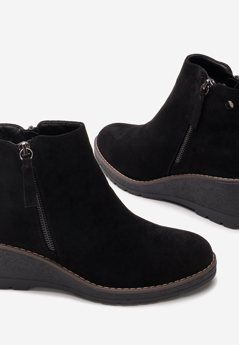 Botine cu platforma Ellen negre