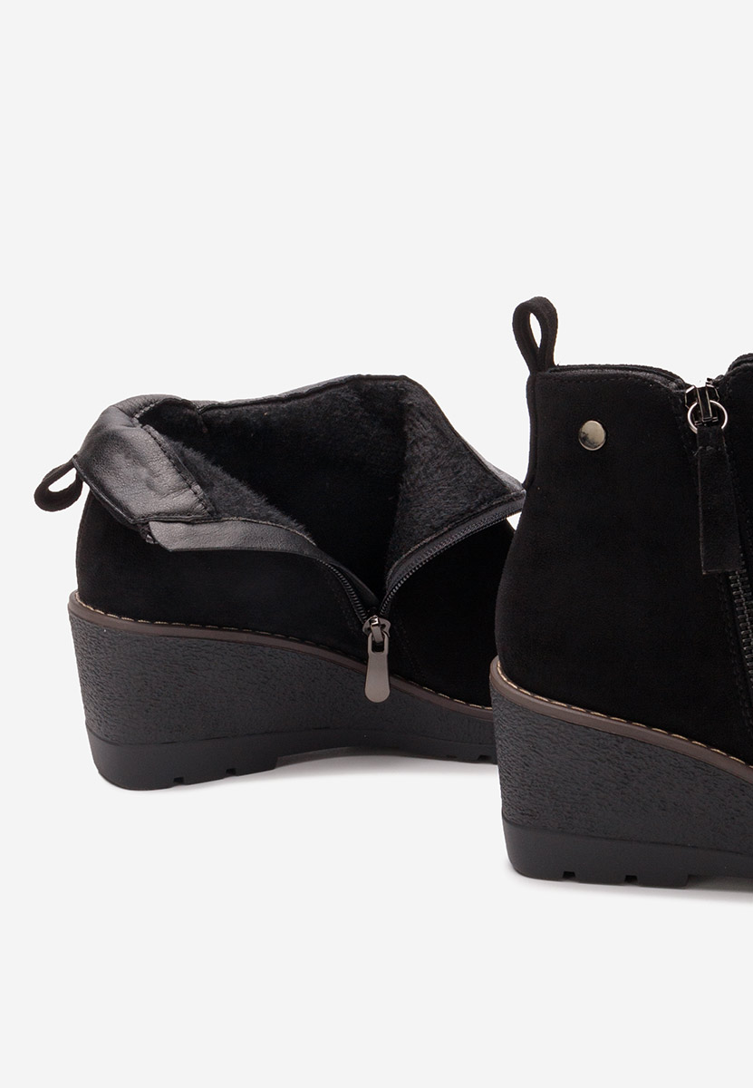 Botine cu platforma Ellen negre