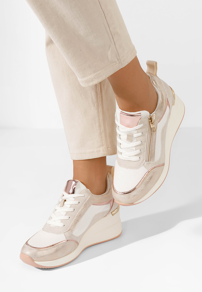 Sneakers cu platforma Kalista albi