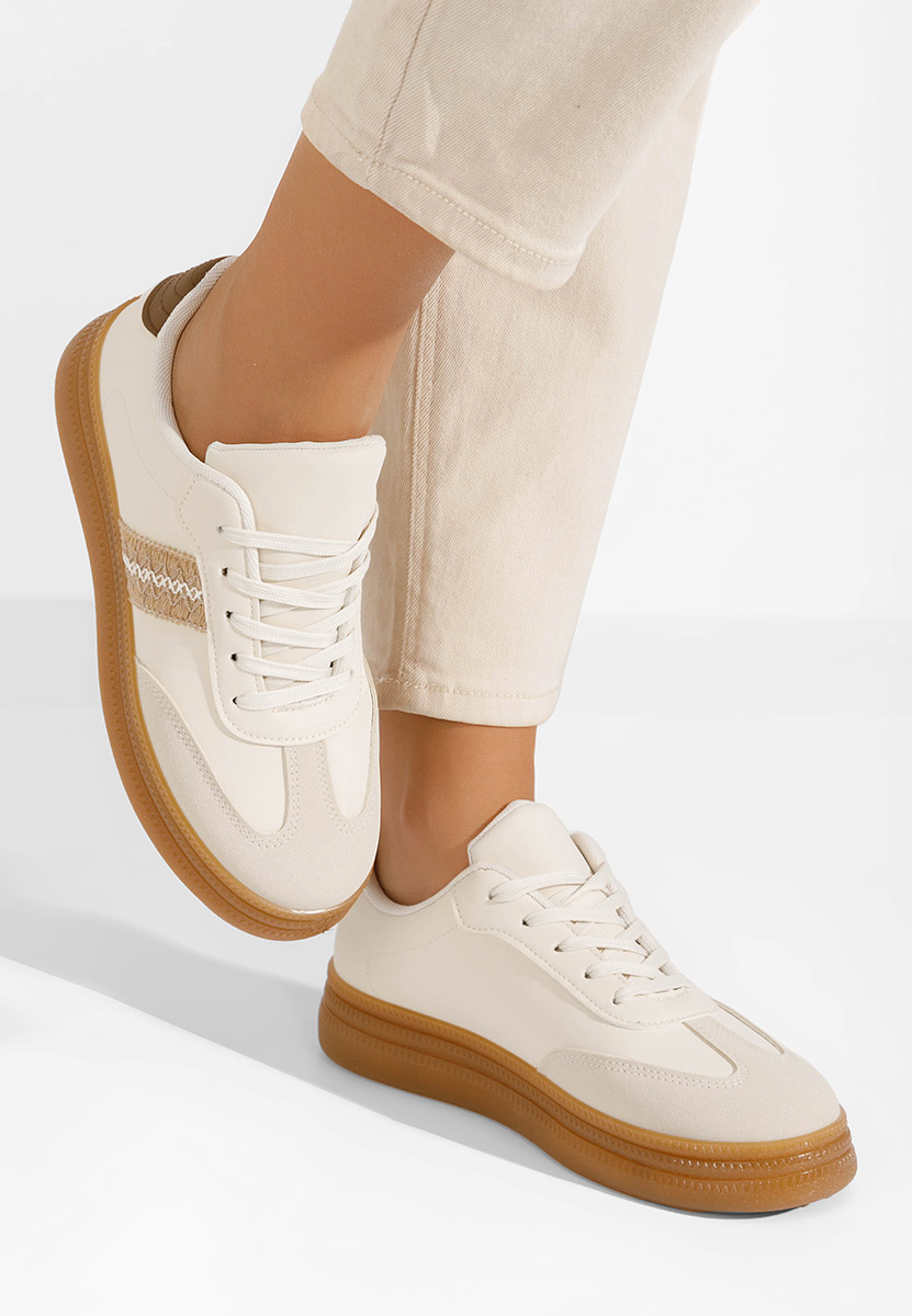Sneakers dama Tristina albi