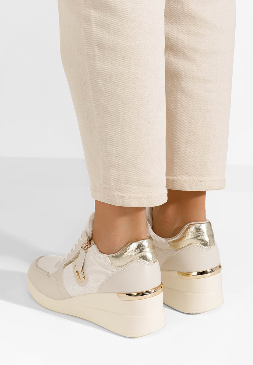 Sneakers cu platforma Ilioana bej