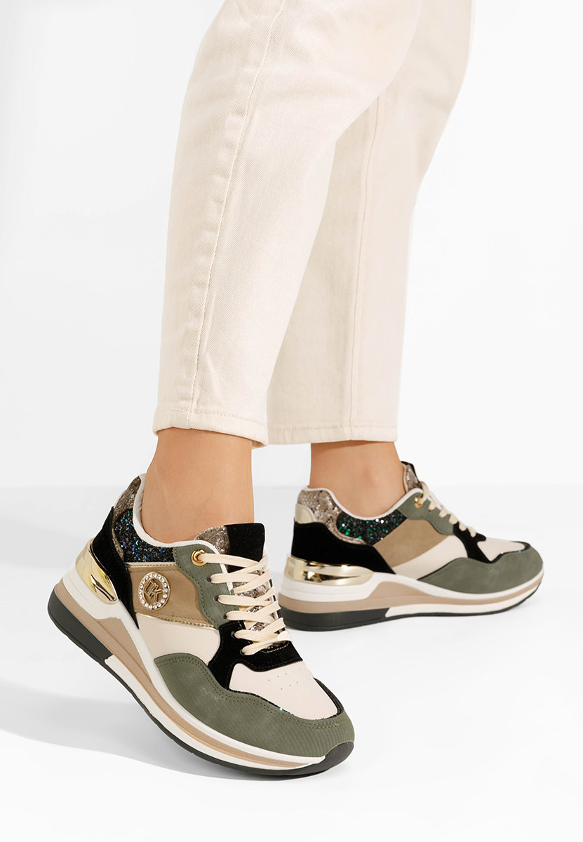 Sneakers cu platforma Magaly verzi
