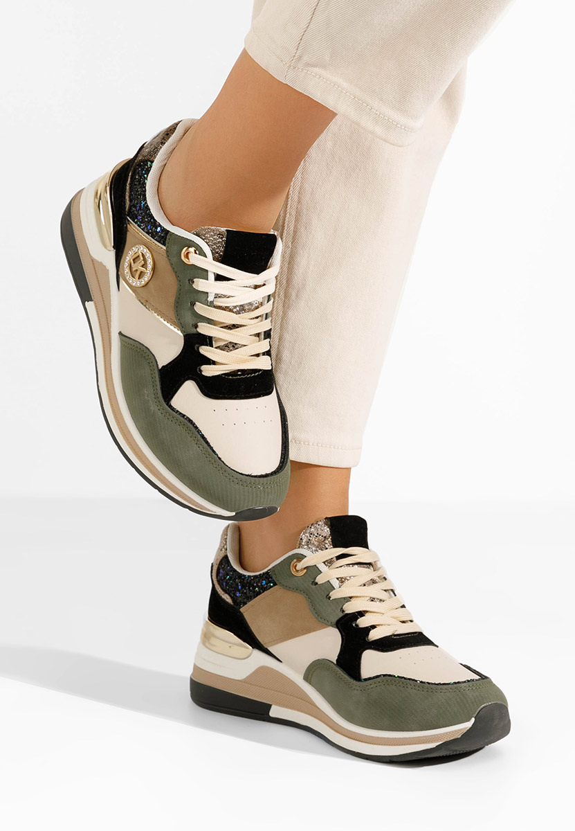 Sneakers cu platforma Magaly verzi