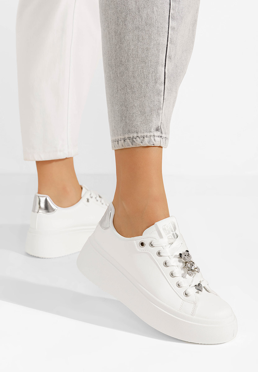 Sneakers cu platformă Amale albi