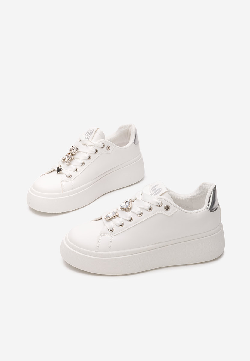 Sneakers cu platformă Amale albi